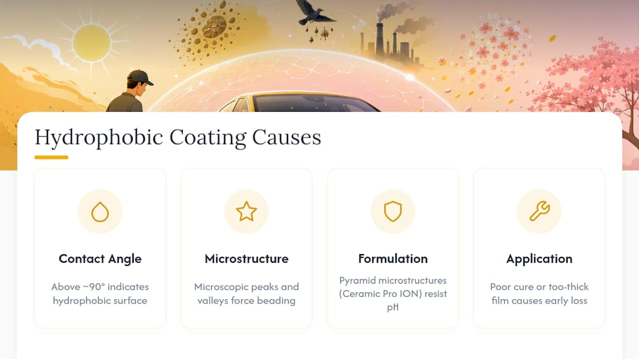 The Science Behind Hydrophobic Coating Properties — overview diagram