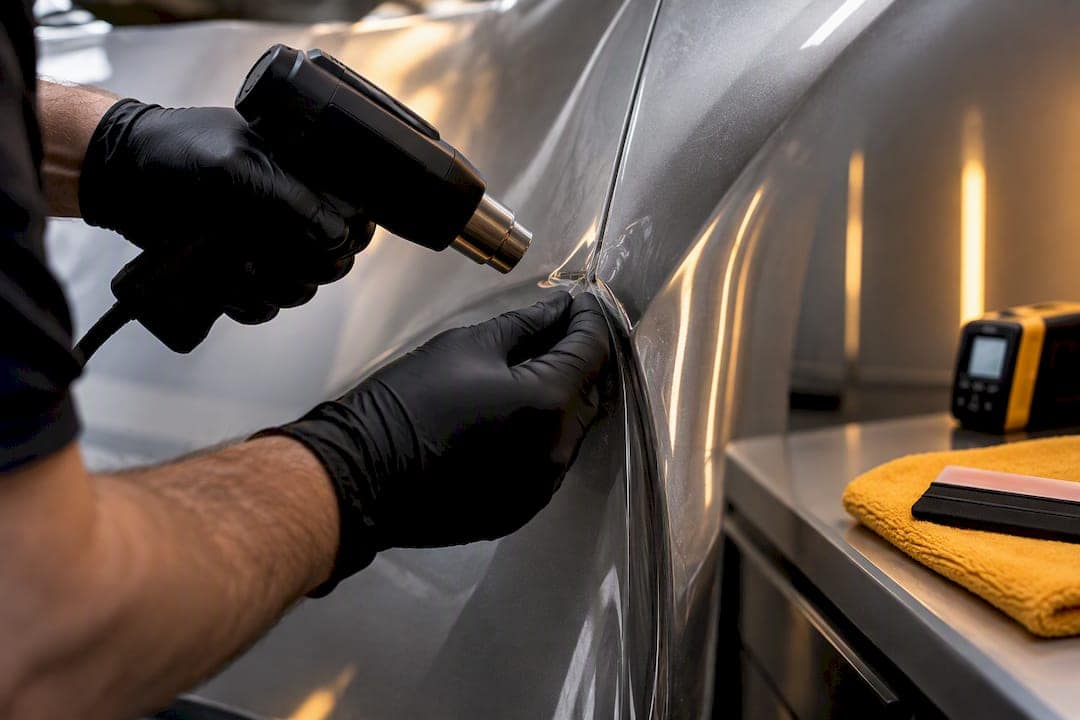 Installer heat-sealing PPF film edge