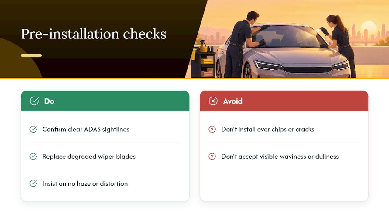 Three windshield film safety checks