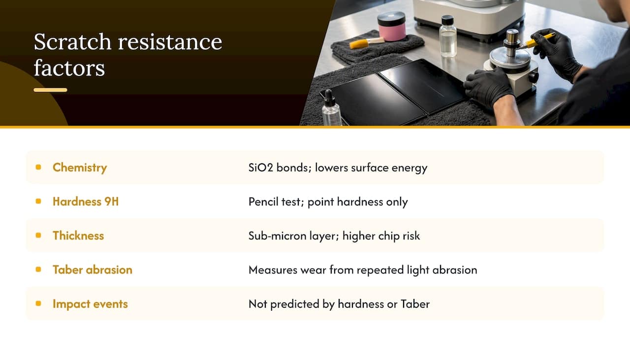 The science: how ceramic coatings resist scratches — overview diagram